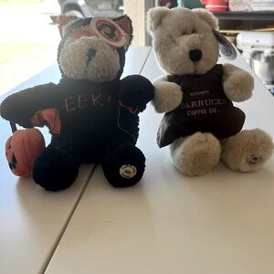 Two Starbucks Collectable Teddy Bears